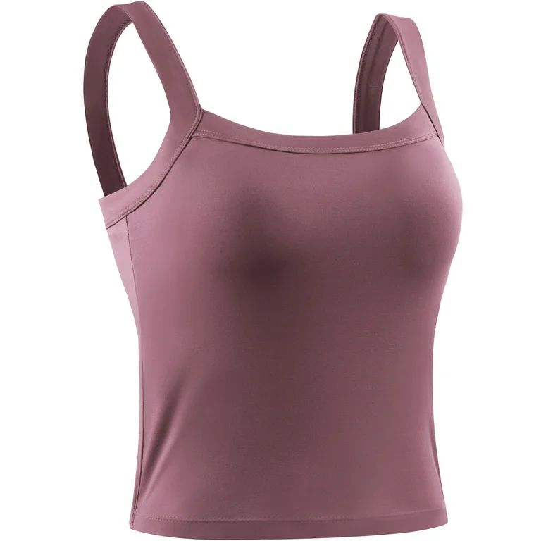 NELEUS Womens Athletic Cropped Tank Top with Built in Bra Camisole for Layer Stretch Wider Strap,... | Walmart (US)