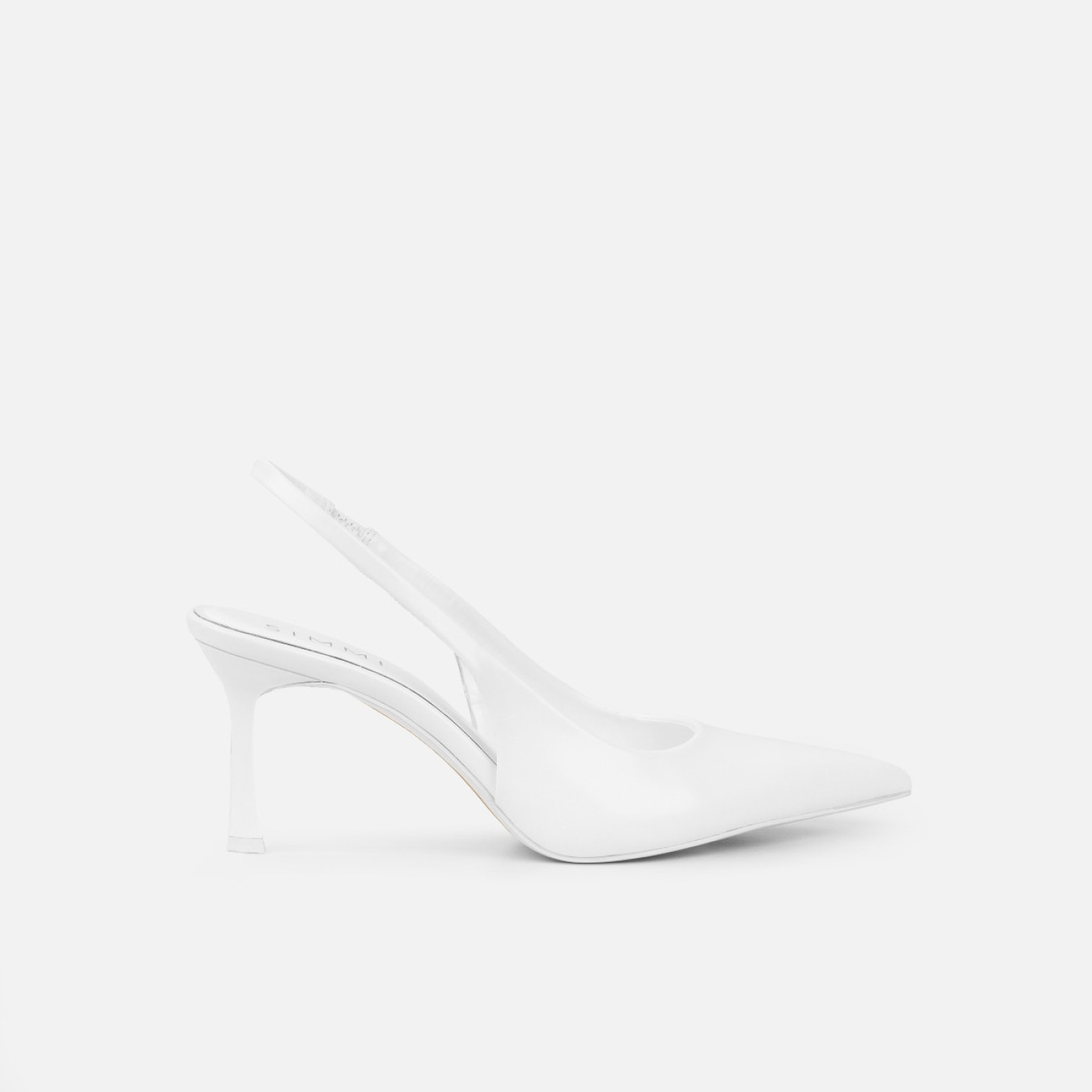 Liorra White Box Sling Back Court Shoes | Simmi Shoes