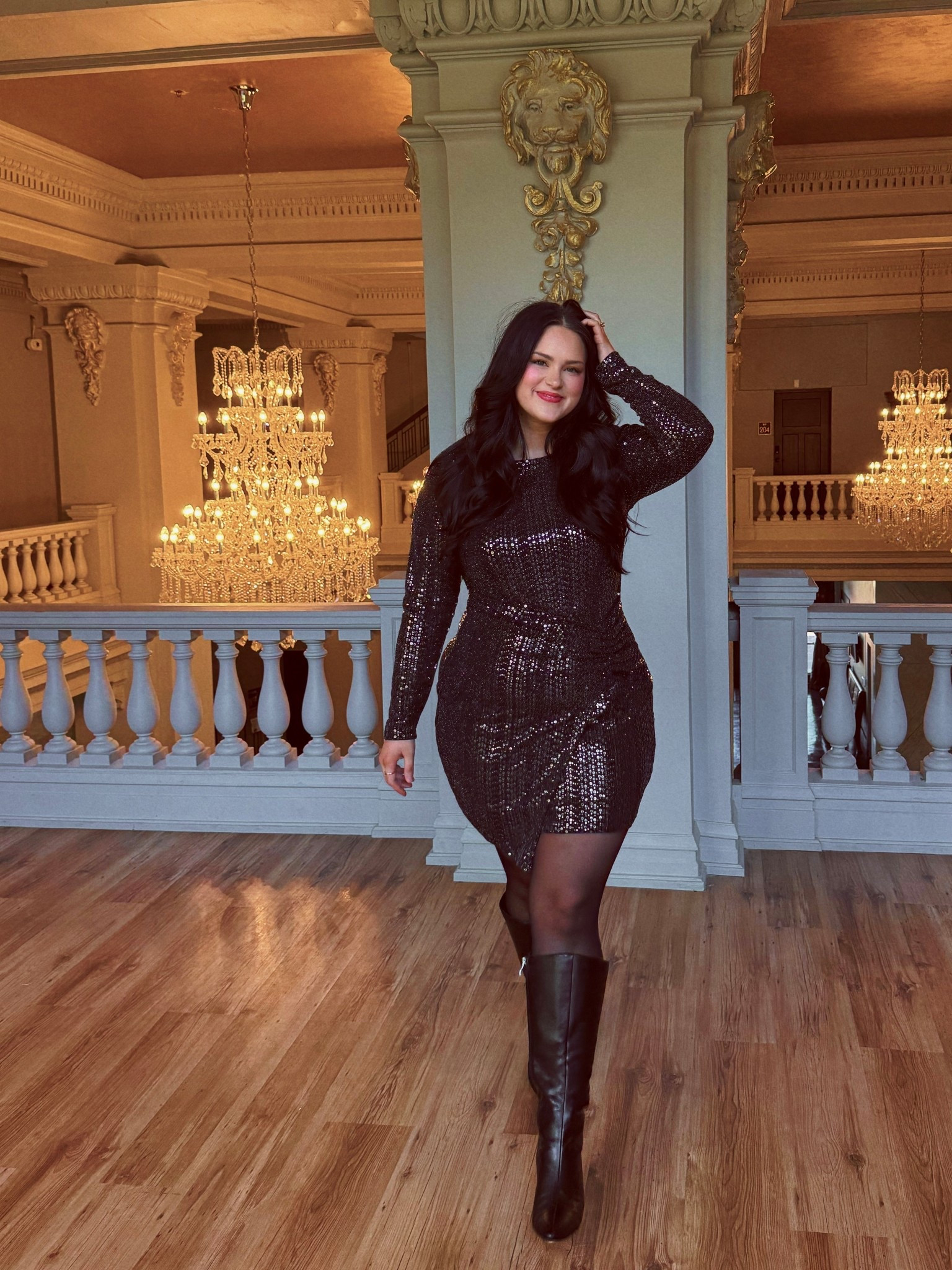 Wearing size 1 in this GORGEOUS wrap style mini dress!

#LTKHoliday #LTKPlusSize #LTKMidsize