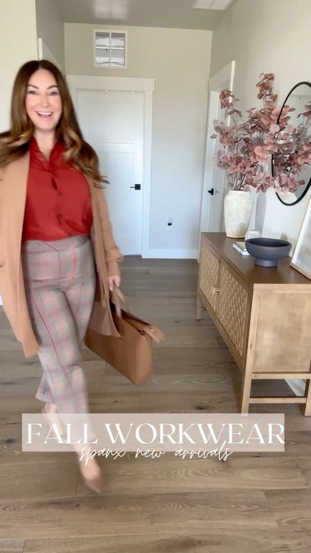 Fall workwear new arrivals from
Spanx 

Wearing XLP in all pants size up if inbetween// silk top size up, XL // bodysuit size up is in between wearing large. Oversized blazer size down is in between. 

Use code RYANNEXSPANX for 10% off 

#LTKsalealert #LTKSeasonal #LTKworkwear