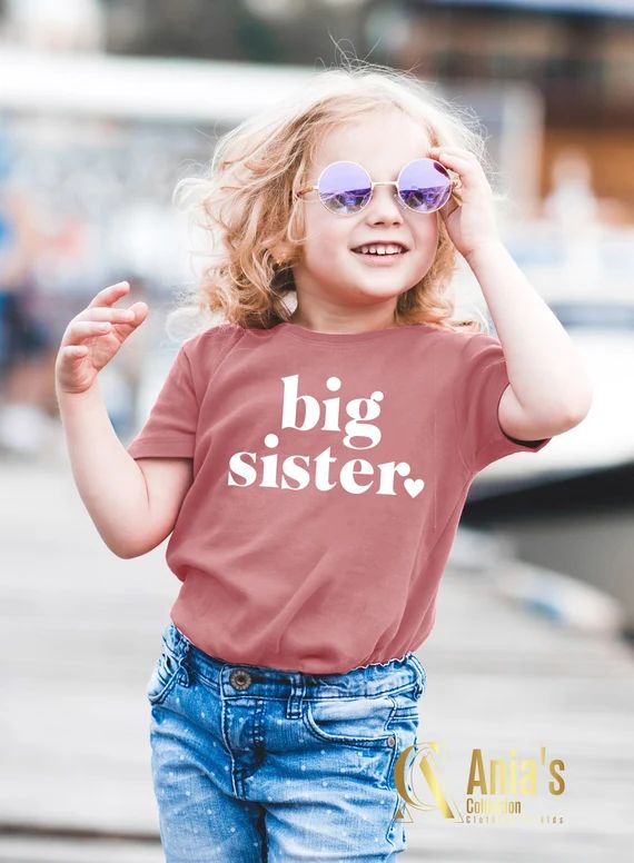 big sister shirt, big sister t-shirt, big sis, big sister tee shirt, big sister tshirt, baby anno... | Etsy (US)