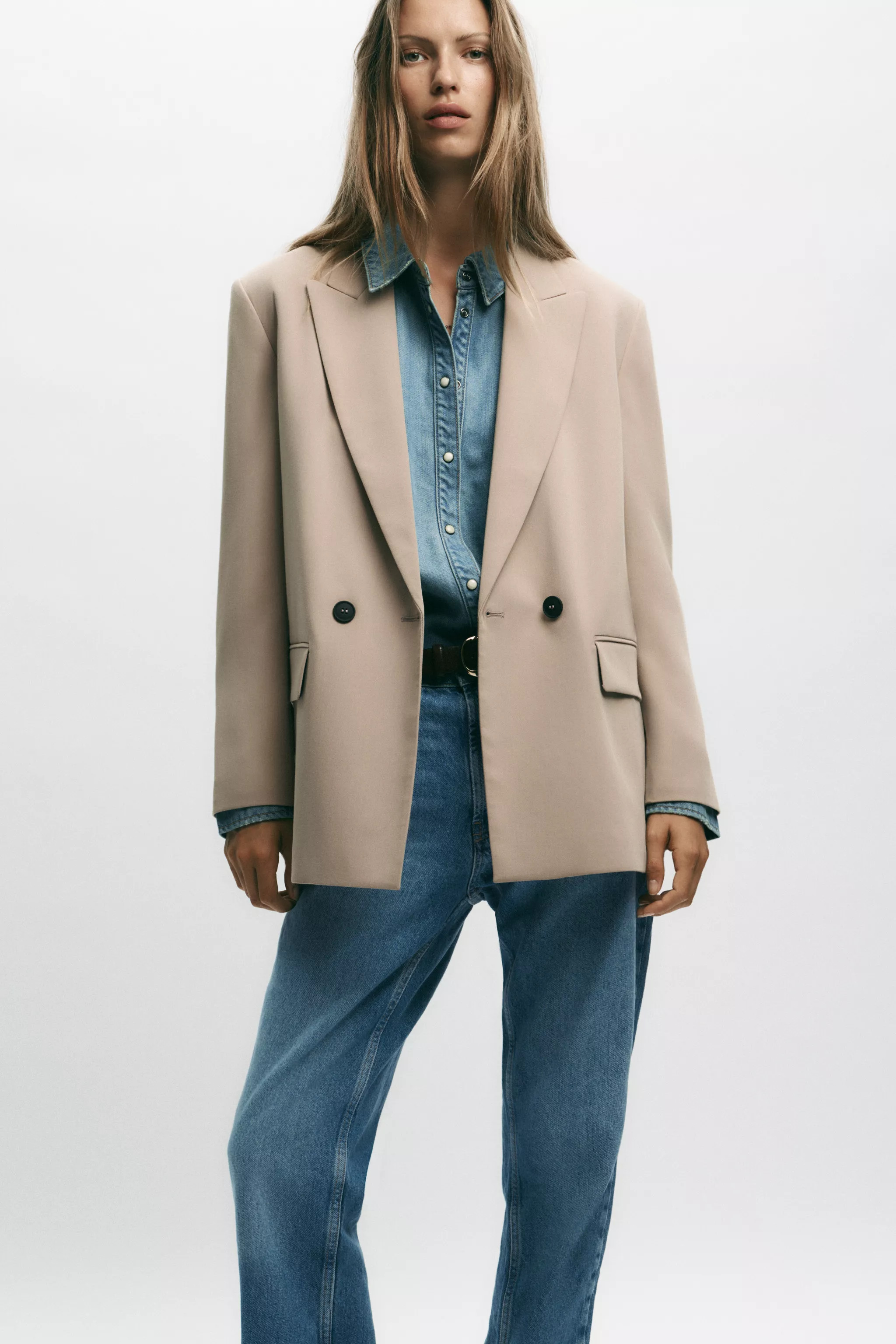 OVERSIZED DOUBLE-BREASTED BLAZER | Zara Canada