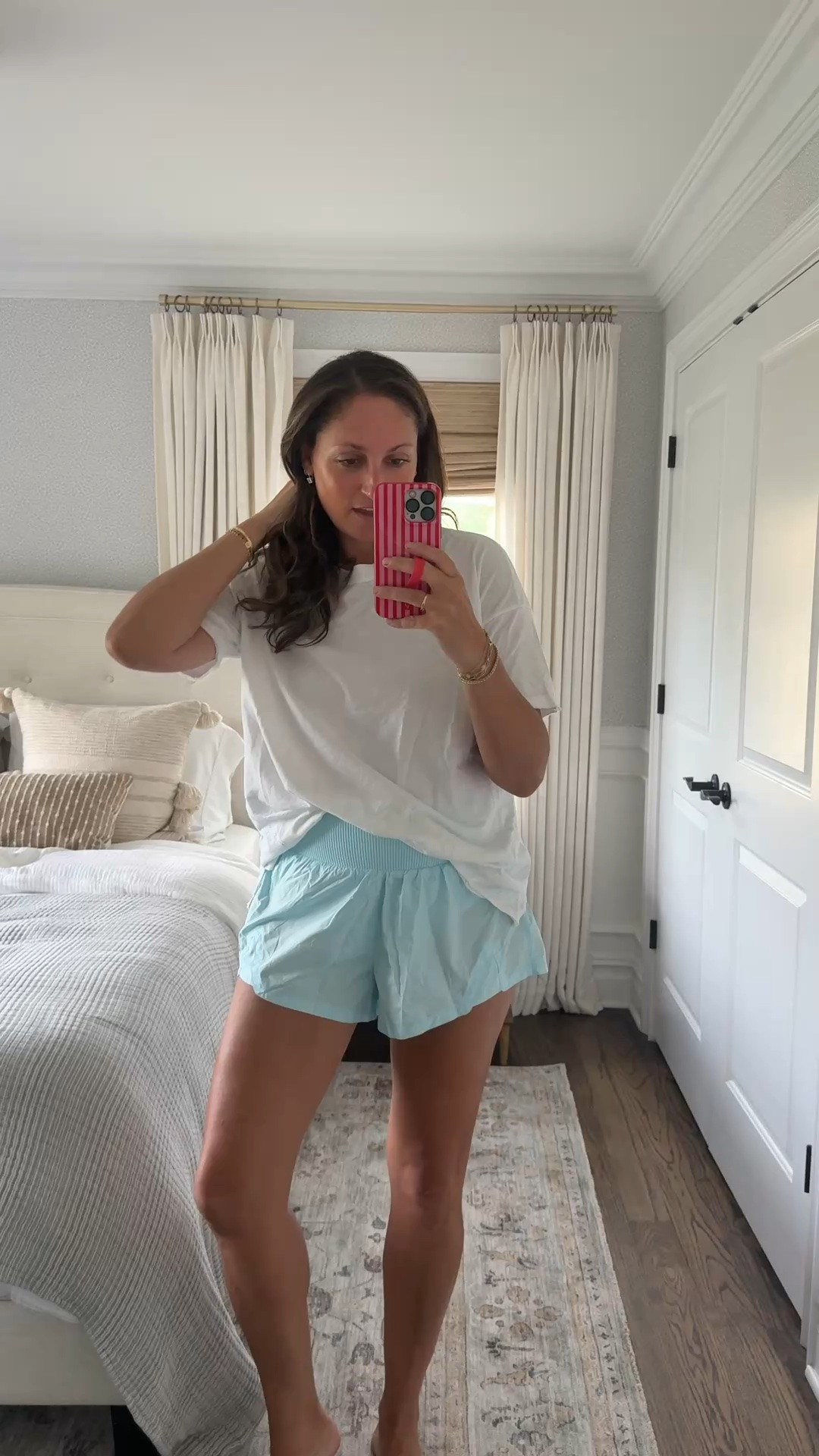 Loungewear of choice when it’s this hot: a pair of lightweight gym shorts! Love the color options and cut on these. True to size, cute and so comfy!!

#LTKootd #LTKdayinmylife #LTKvlog