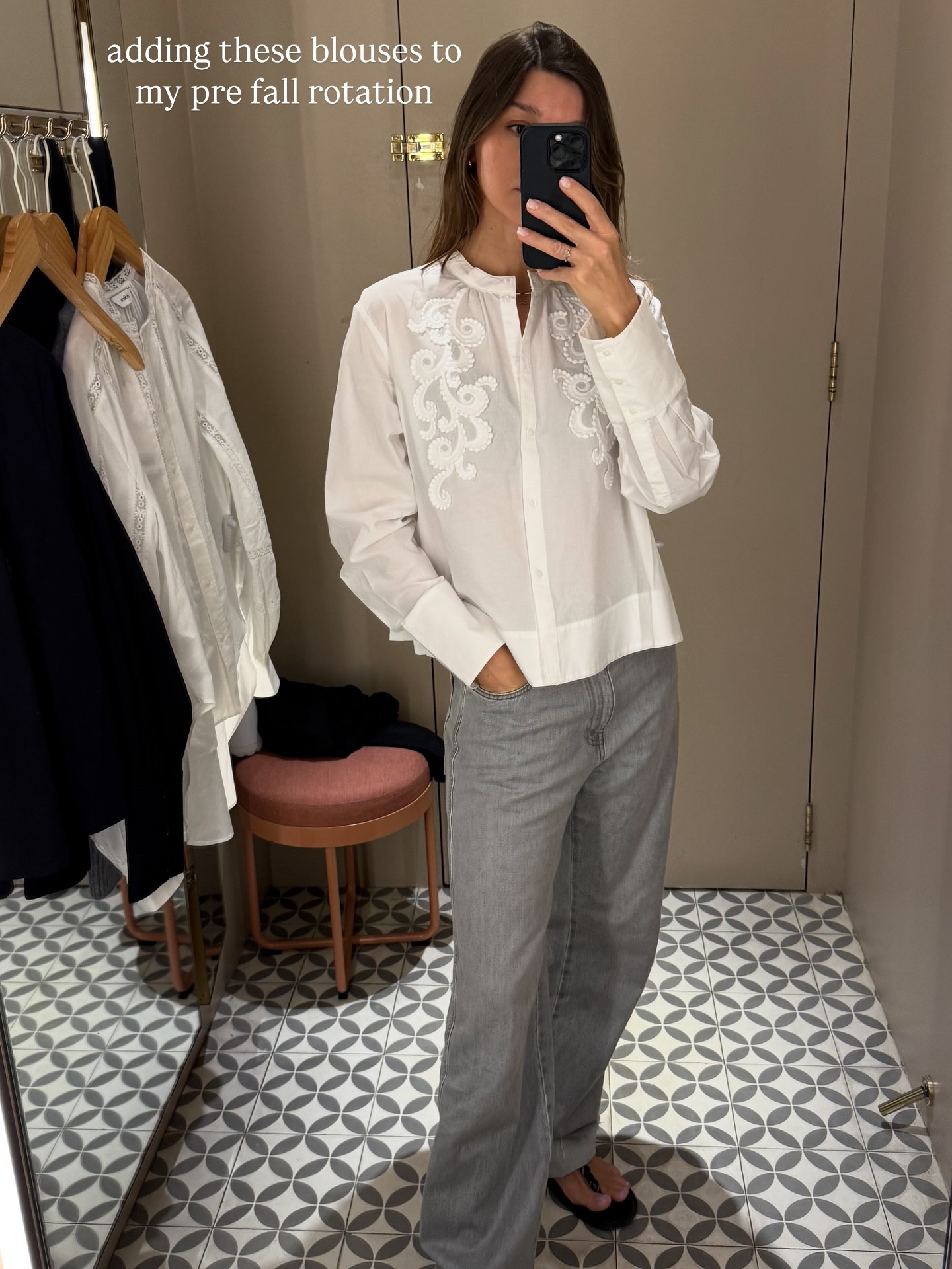 Items I am loving for the pre fall, transitional outfit rotation, white blouse, gray jeans, fall outfit, smart casual 

#jeansoutfit #transitionalstyle #andotherstories #ltkfall #smartcasualwear #styleinspodaily

#LTKFindsUnder100 #LTKWorkwear