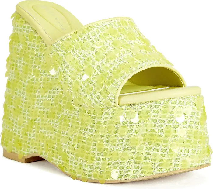 Betsey Sequin Platform Wedge Sandal (Women) | Nordstrom