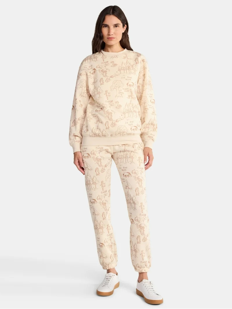 Winnie the Pooh Women's Graphic Fleece Crewneck Sweatshirt with Long Sleeves, Sizes XXS-XXL | Walmart (US)