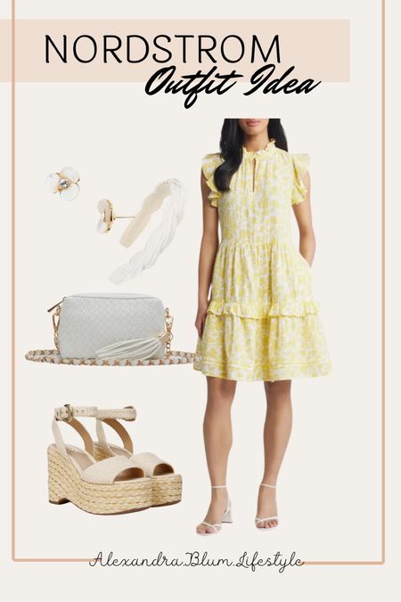 Cute yellow dress perfect for church outfits and brunch dates! Nordstrom finds that are great for summer outfits! 

#LTKStyleTip #LTKSaleAlert #LTKFindsUnder100