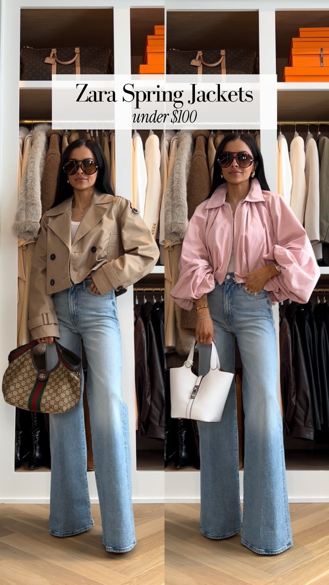 Spring outfit ideas - just got these two Zara jackets in and they’re perfect for the in-between weather. Love the Zara cropped trench for a more polished look and the pink bomber jacket for a pop of color. Paired both with my viral mother jeans that are on sale now!

#LTKootd #LTKSaleAlert #LTKSeasonal