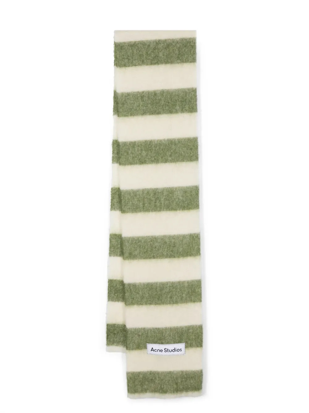 Acne Studios logo-appliqué Striped Scarf - Farfetch | Farfetch Global