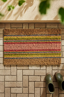 Cabana Stripe Coir Doormat | Anthropologie (US)