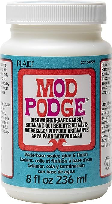 Mod Podge Dishwasher Safe Waterbased Sealer, Glue and Finish (8-Ounce), CS15059 Gloss, 8 Ounce | Amazon (US)