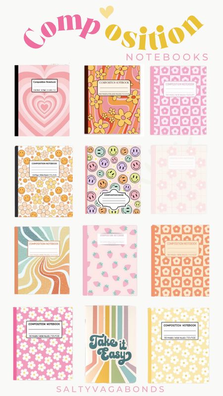 Composition Notebooks - the cutest ones I’ve found on Amazon. 

School supplies highschool, back to school list, school aesthetic, stationary school, study stationary, back to school supplies, backpack essentials, what’s in my backpack, girls retro school decor, girls school notebook

#founditonamazon

#LTKBacktoSchool #LTKkids