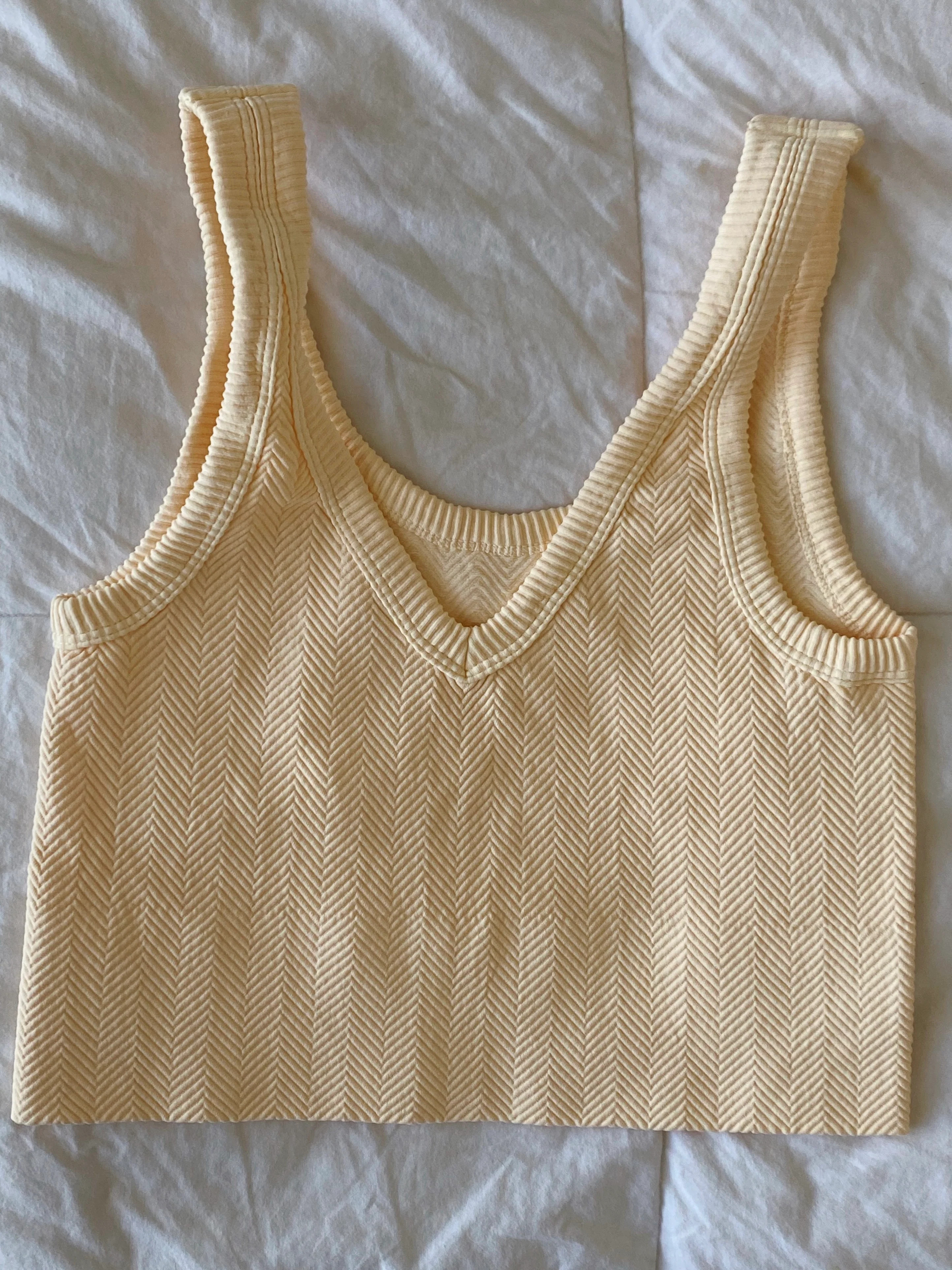 REVERSIBLE HERRINGBONE TANK | Olivelynn Designs