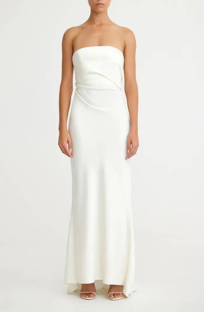 Lucile Strapless Satin Gown with Train | Nordstrom