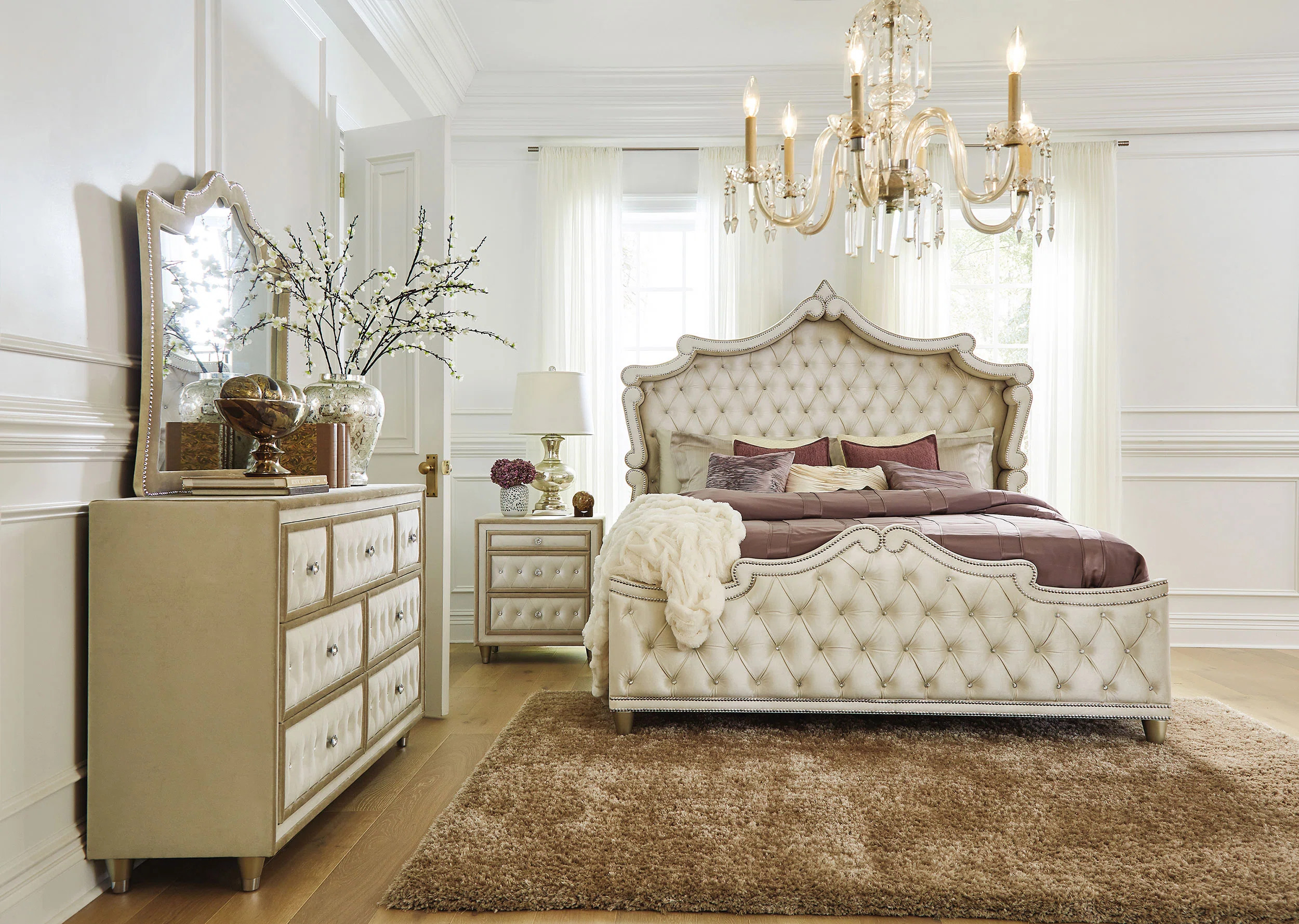 Boykins Upholstered Standard 4 Piece Configurable Bedroom Set | Wayfair North America