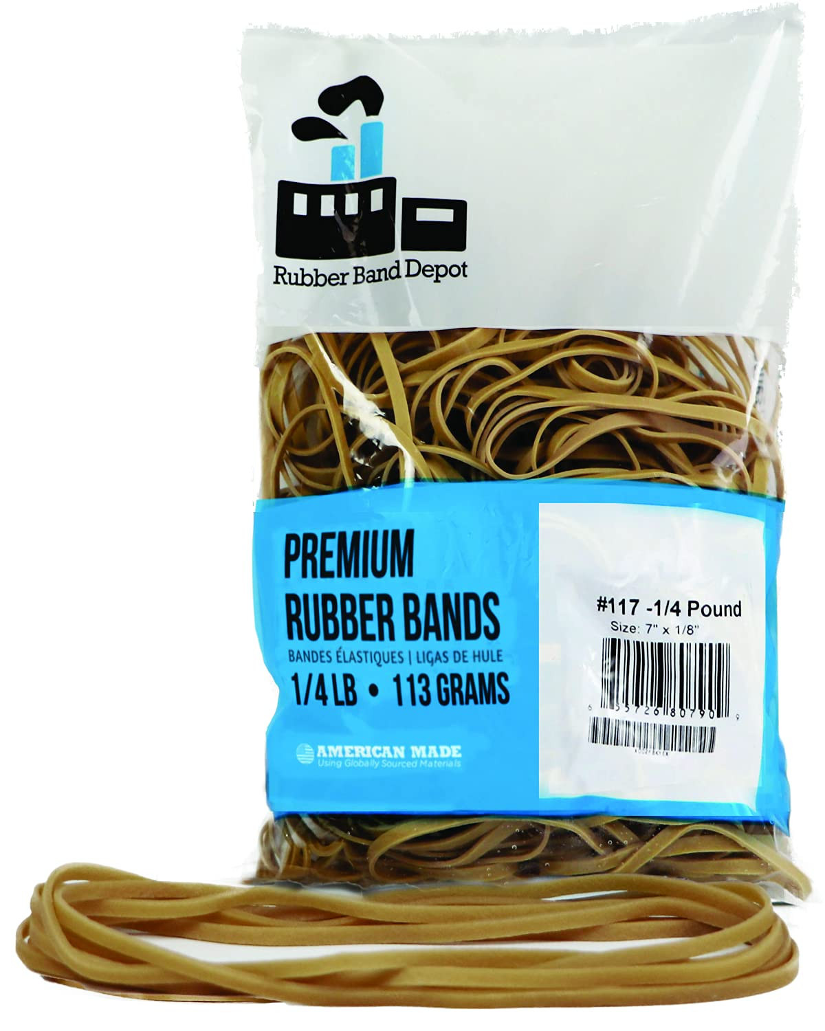 THIN Rubber Bands, All Purpose Rubber Bands, Rubber Band Measurements: Size #117B - 1/4 Pound Bag... | Amazon (US)