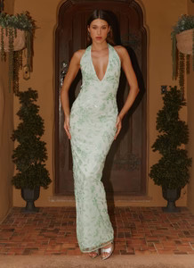 Cydney Beaded Maxi Dress - Sage | Peppermayo (Global)
