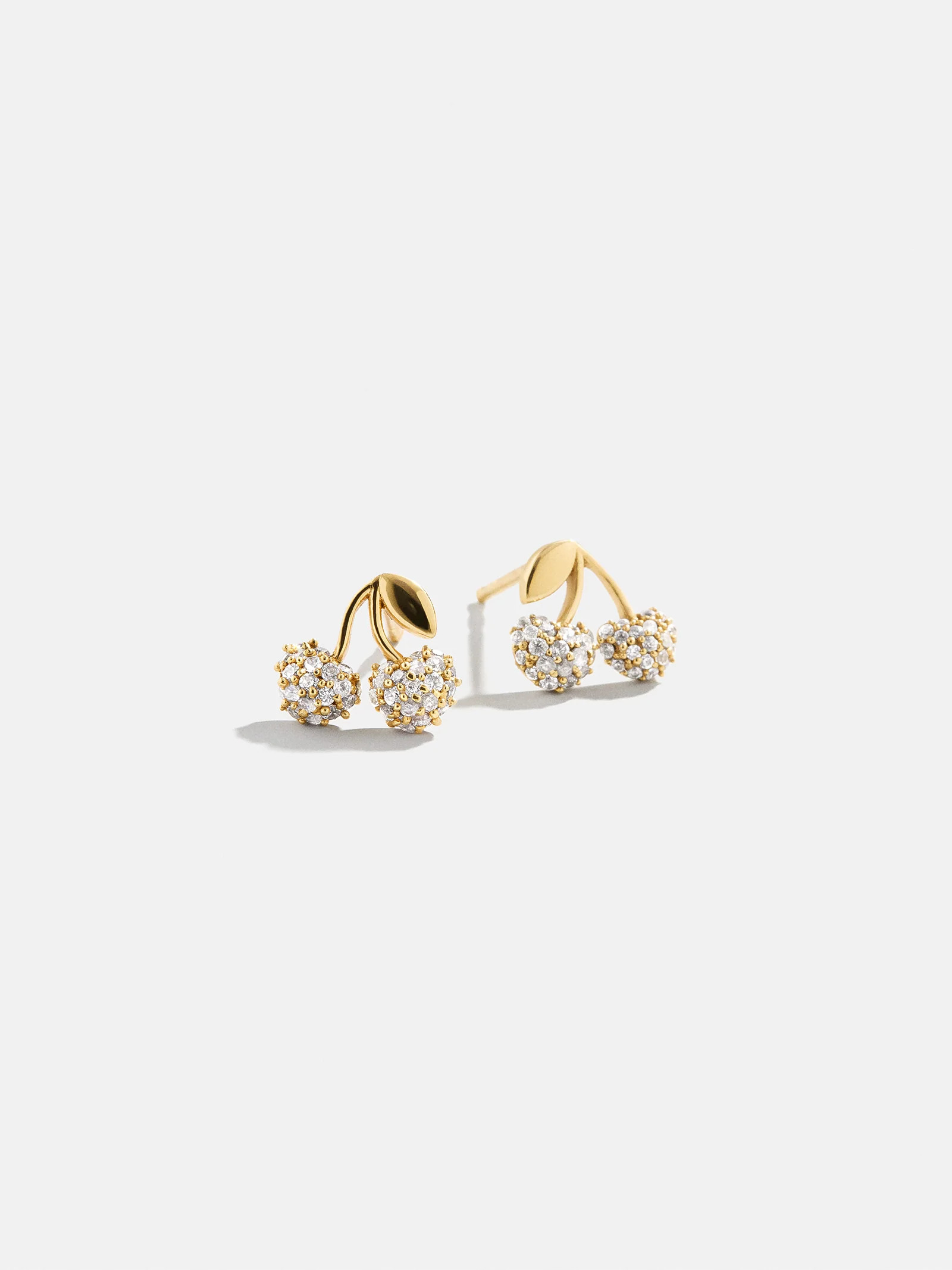 18K Gold Just For Fun Earrings - Pavé Cherry | BaubleBar