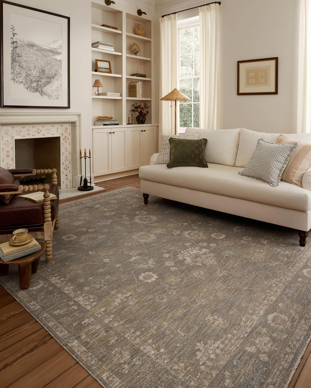 Loloi Chris Loves Julia Louisa Collection LOI-04 Lagoon/Ivory 7'-10" x 10', .38" Pile Height, Are... | Amazon (US)