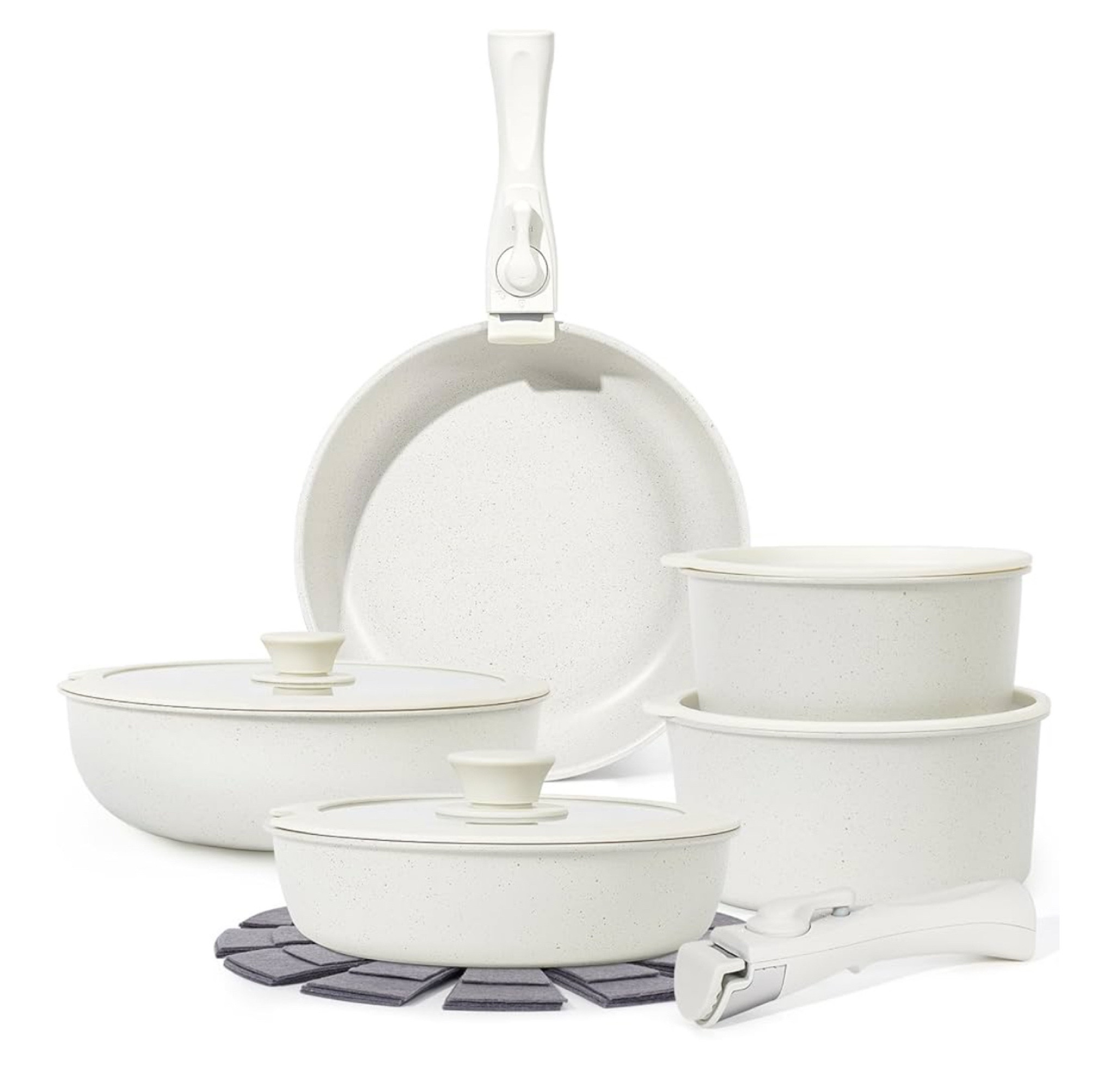 Oven safe Cookware with detachable handles 