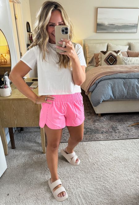 Run errands in style with this outfit from Pink Lily! I’m wearing a Medium in both. 

Athletic shorts, basic tee, slide sandals 

#LTKFindsUnder50 #LTKActive #LTKStyleTip