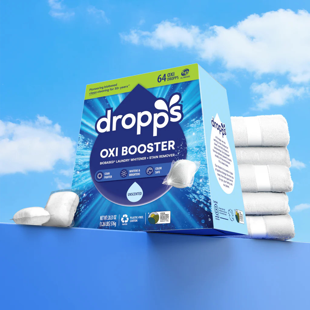 Laundry & Household Oxi Booster Pods, Unscented | Dropps