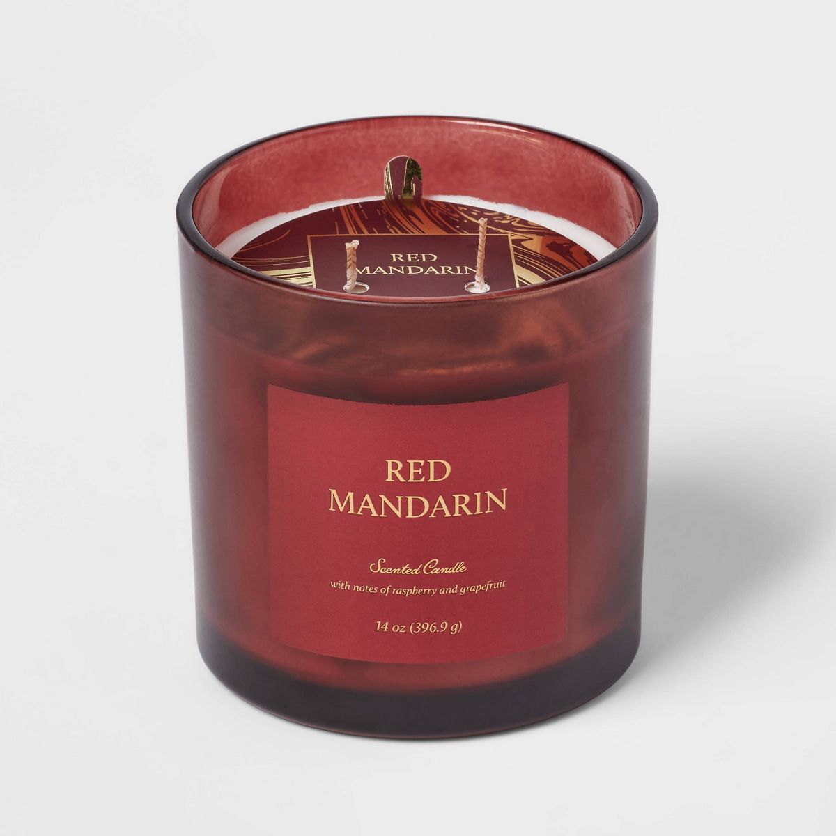 14oz Glass Red Mandarin Candle Maroon - Threshold™ | Target