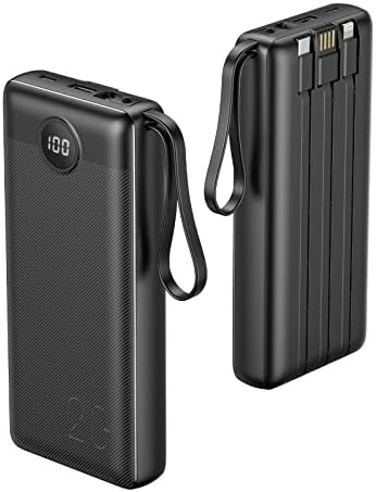Amazon.com: Portable Charger with Built in Cords, VRURC 22.5W PD & QC 3.0 Fast Charging 20000mAh ... | Amazon (US)