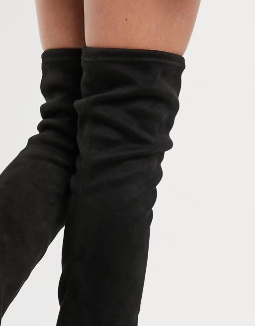 Steve Madden Isaac heeled over the knee boot in black | ASOS (Global)