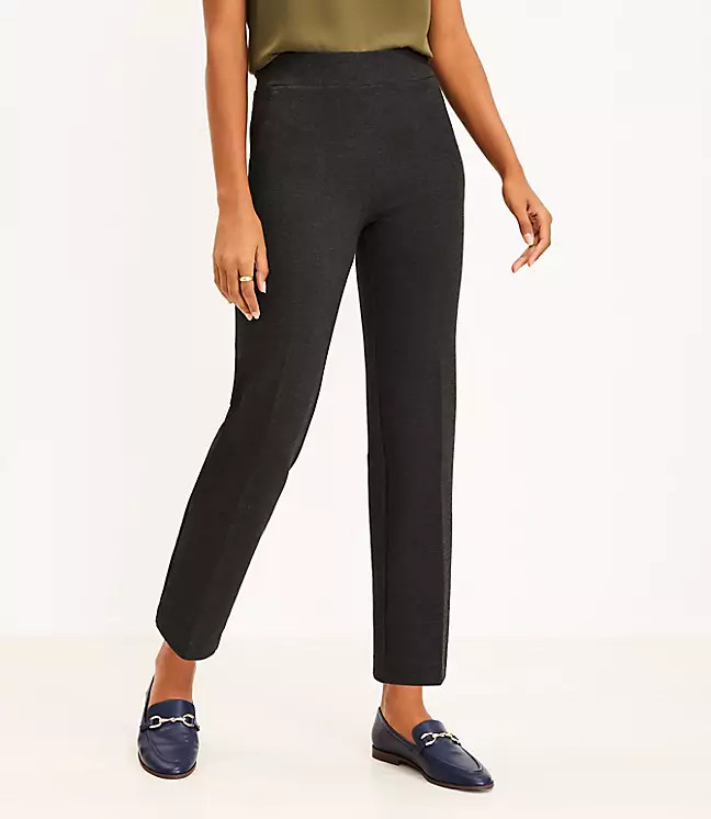 Pull On Straight Pants in Ponte | LOFT