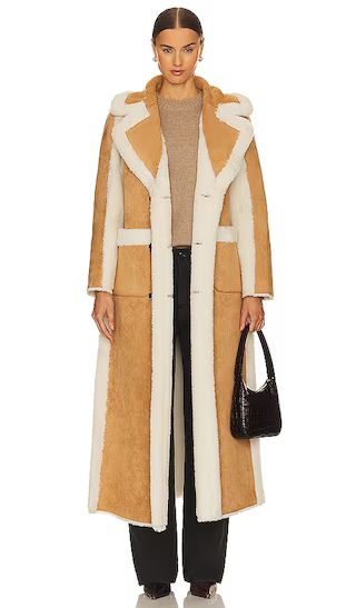 Faux Shearling Reversible Coat & Camel in Ivory | Revolve Clothing (Global)