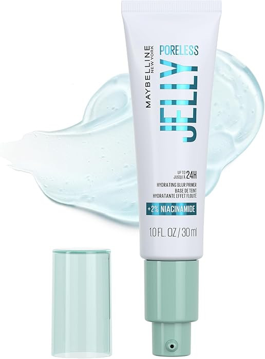 Maybelline Poreless Jelly Primer, Hydrating, Blurring Makeup Primer with 2% Niacinamide For Up To... | Amazon (US)