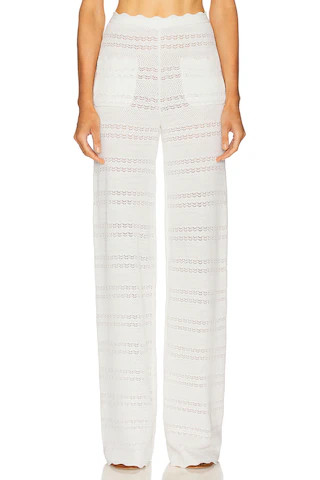 Kaitltn Scalloped Pant in Ivory | Revolve Clothing (Global)