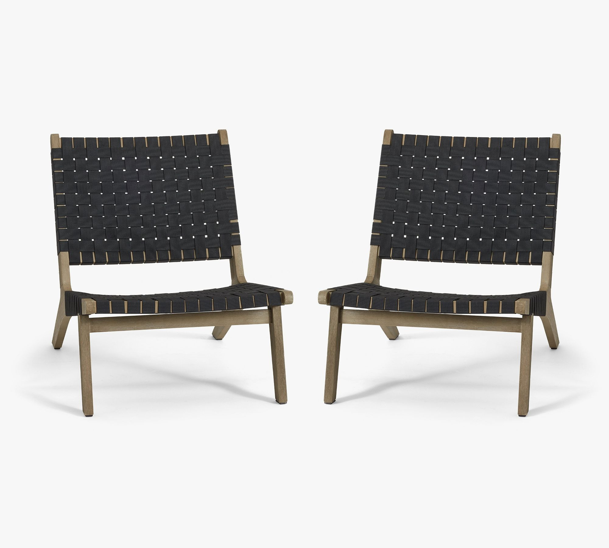 Abbott Acacia Woven Outdoor Lounge Chair | Pottery Barn (US)
