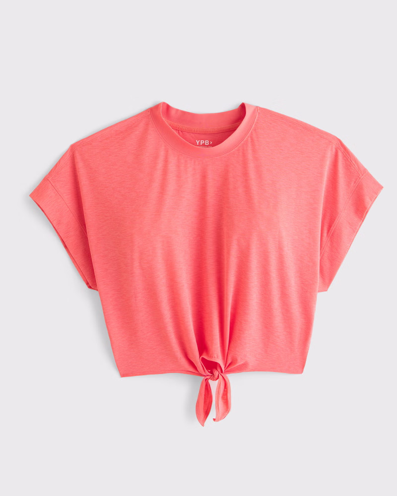 YPB Active Featherweight Tie-Front Tee | Abercrombie & Fitch (US)