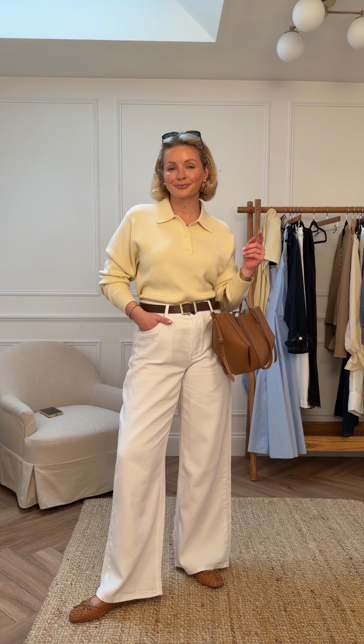 Light butter yellow & cream outfit idea with tan brown woven ballet flats
Jumper - size S
Jeans - size 10
Handbag - Polene Paris

#LTKspring #LTKuk #LTKstyletip