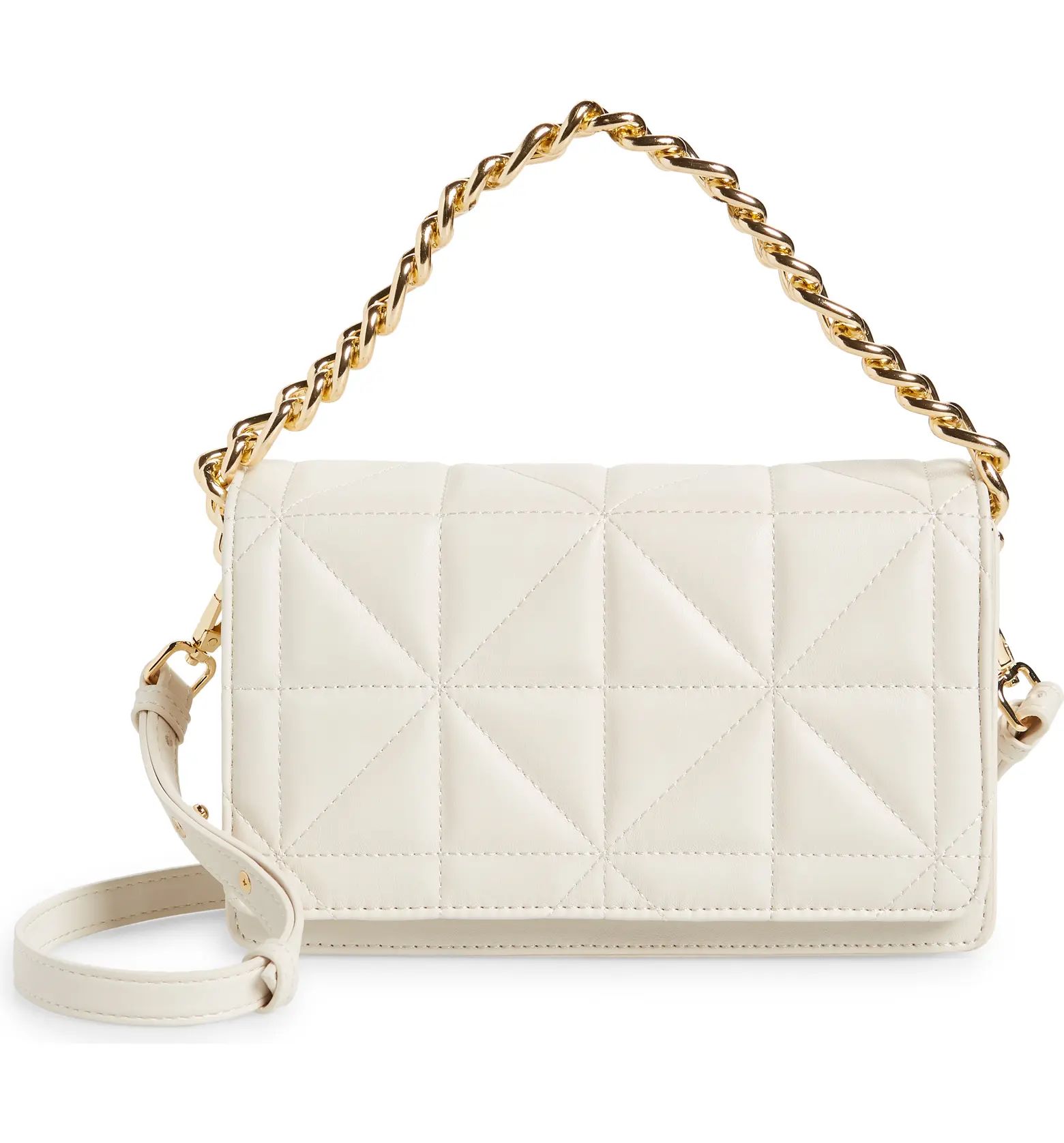 Topshop Cali Quilted Chain Faux Leather Crossbody Bag | Nordstrom | Nordstrom