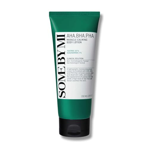 SOME BY MI AHA BHA PHA Miracle Calming Body Lotion – 6.76oz, 200ml – Korean Exfoliating Salicylic Acid Body Moisturizer for Dry Skin – Daily Hydration & Soothing Care with Centella – Korean Skin Care | Amazon (US)