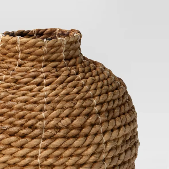 10" x 8" Abaca Woven Harvest Vase Brown - Threshold™ | Target