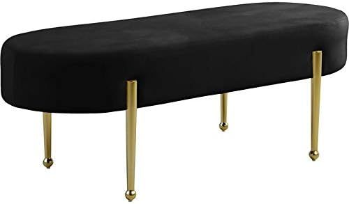 Meridian Furniture Gia Collection Modern | Contemporary Velvet Upholstered Bench with Sturdy Meta... | Amazon (US)
