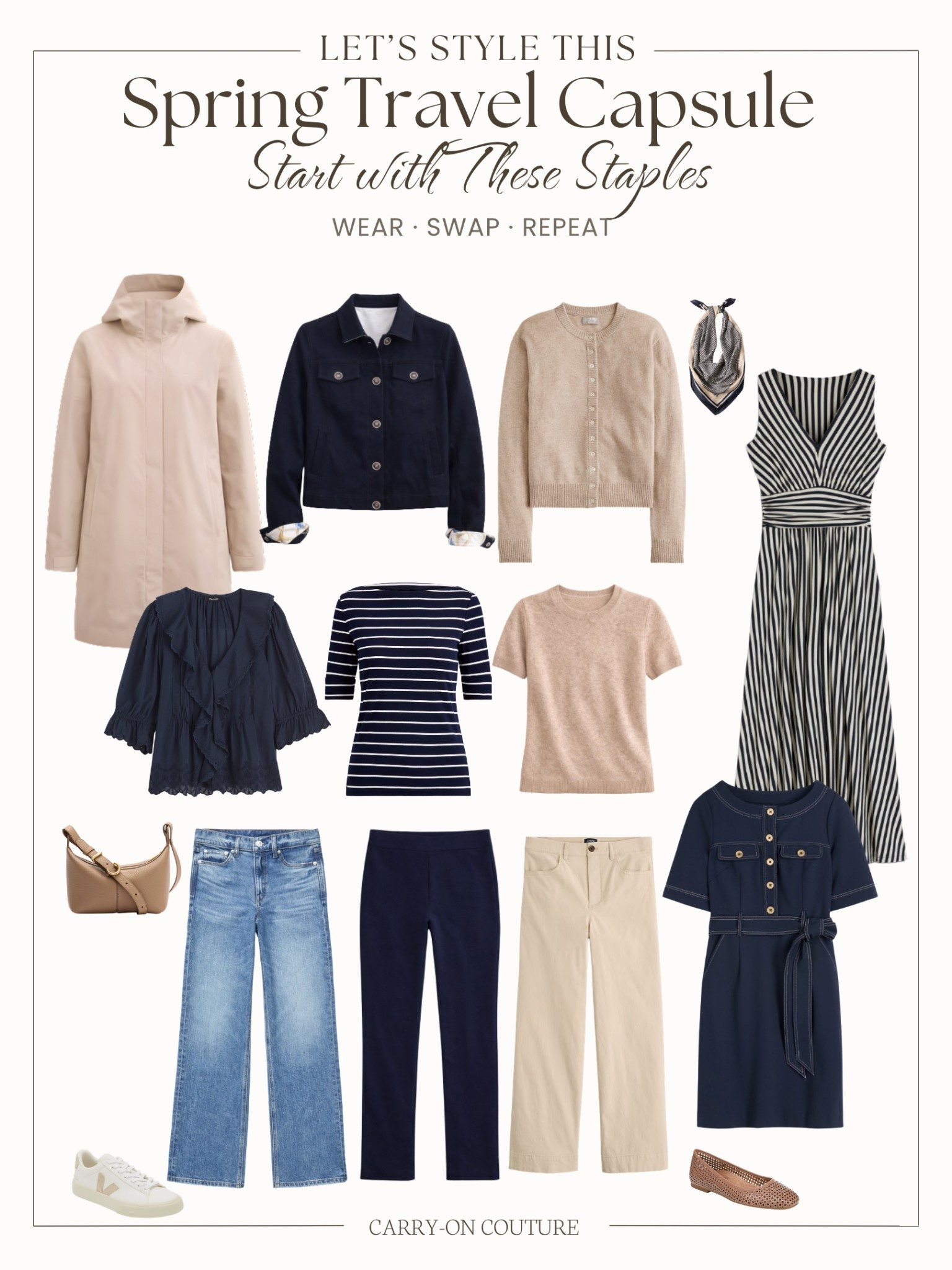 How to Pack for Spring Travel (Without Starting from Scratch)


Packing gets easier when you stop starting over.

Start with a small set of spring staples—pieces that mix well, layer easily, and already work for you. That’s your foundation.

From there, you don’t rebuild. You just adjust.

In this post, I used the same base and added a few pieces each time:
• European City
• Coastal Town
• Countryside Retreat

Same staples. Different feel.

A few thoughtful additions can shift your outfits to match the trip—without rethinking everything.

⸻

That’s what makes packing simpler (and honestly, more enjoyable).
