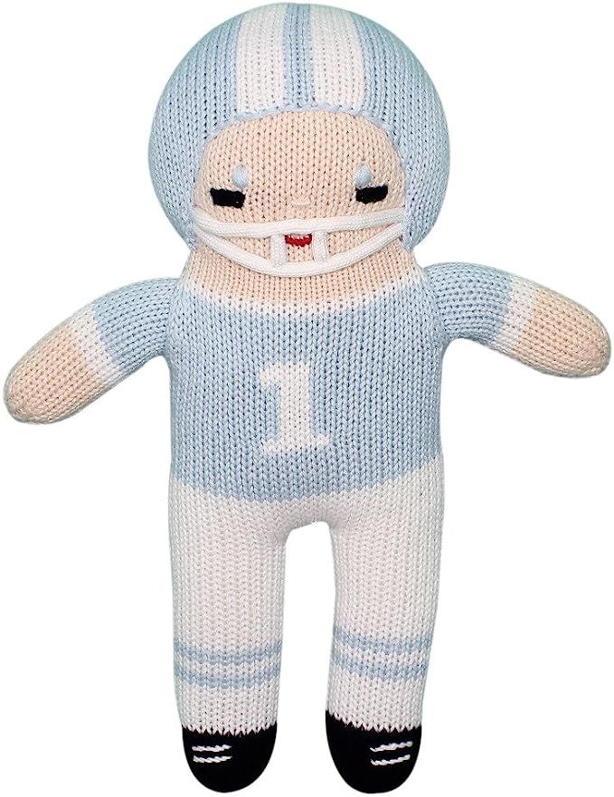 Zubels Baby Boys’ Hand-Knit Football Player Plush Toy, All-Natural Fibers, Eco-Friendly, Light ... | Amazon (US)