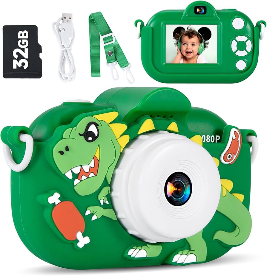 Kids Camera Toys for Boys Age 3-8, 1080P Toddler Digital Camera with 32GB SD Card, Toddler Toys f... | Amazon (US)