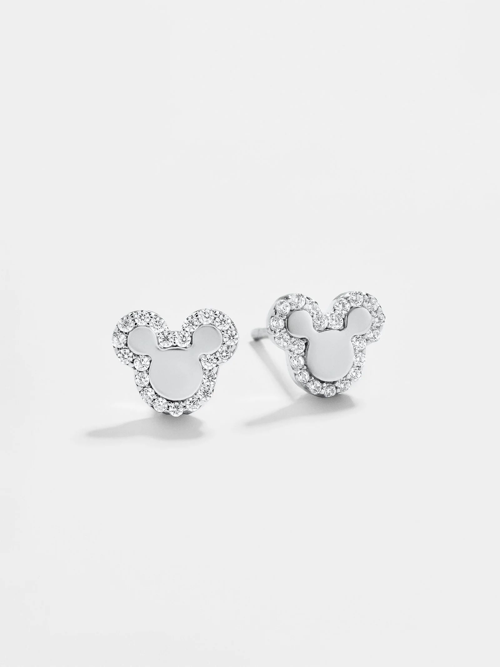 Mickey Mouse Disney Sterling Silver Earrings - Silver | BaubleBar (US)