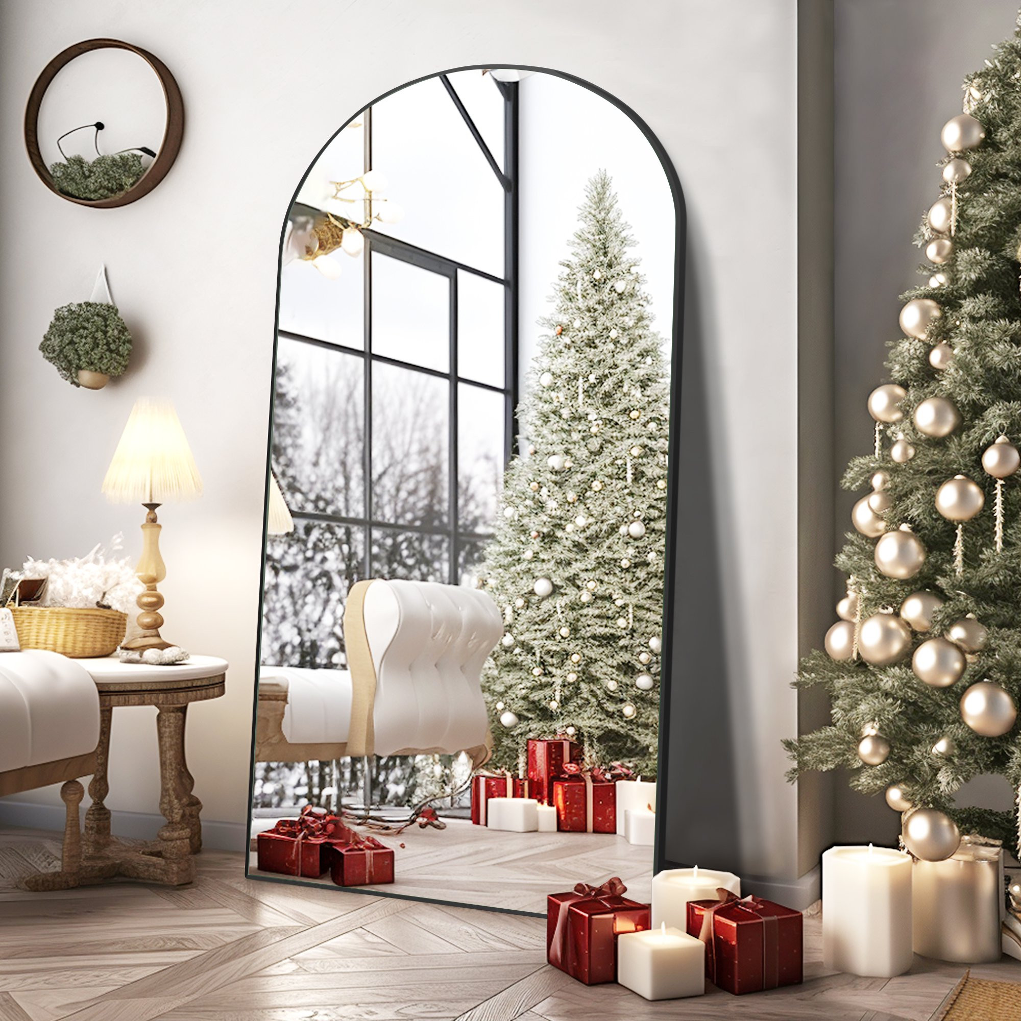 Ufurpie 71"×32" Large Full Length Mirror,Arch Wall Mounted Mirror,Oversize Floor Standing Mirror... | Walmart (US)