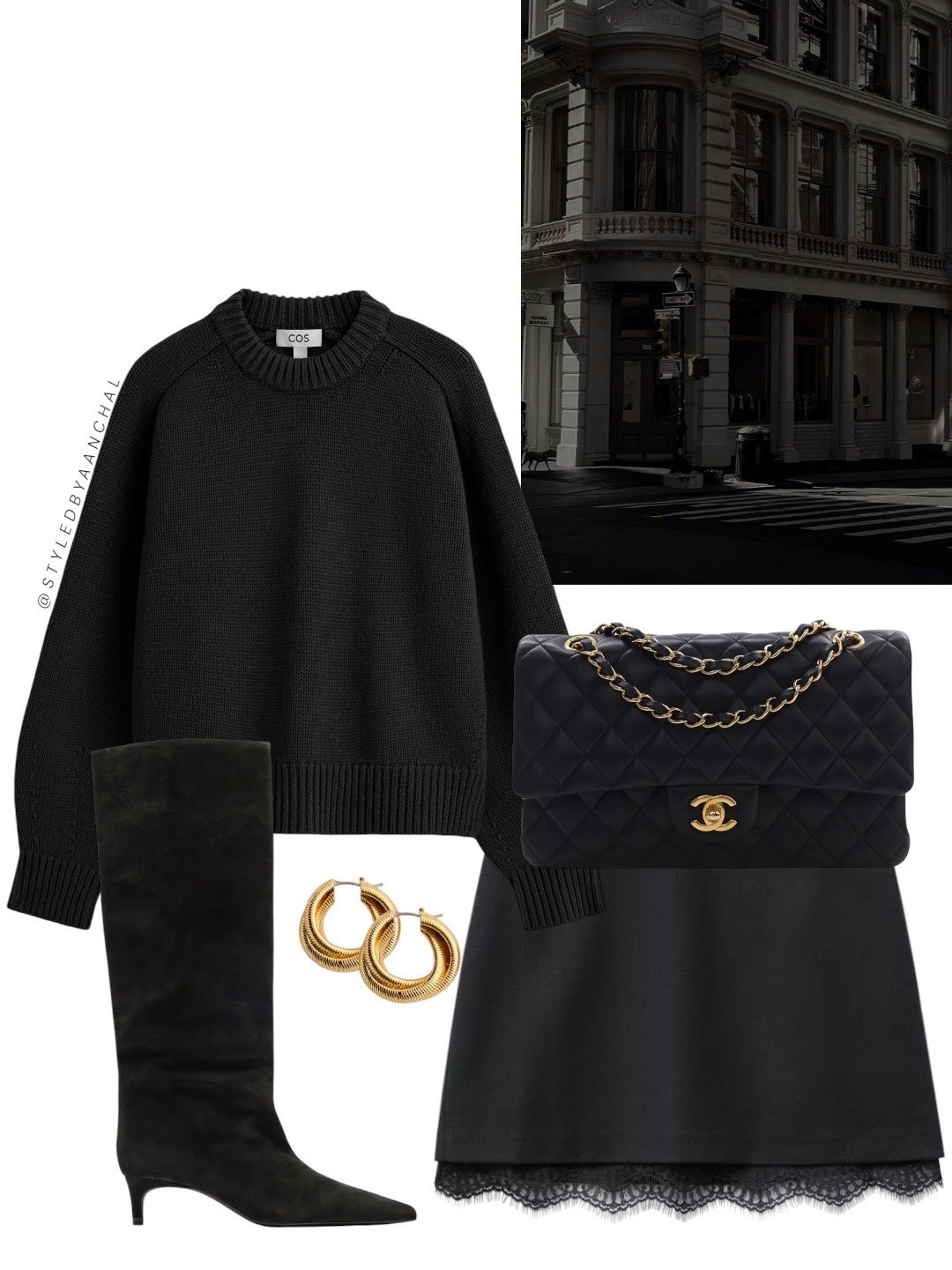 All black outfit


Black sweater 
Cos
Black sweater 
Black monochrome outfit
Black Chanel flap bag
Black boots

#LTKdatenight #LTKpartywear #LTKsale