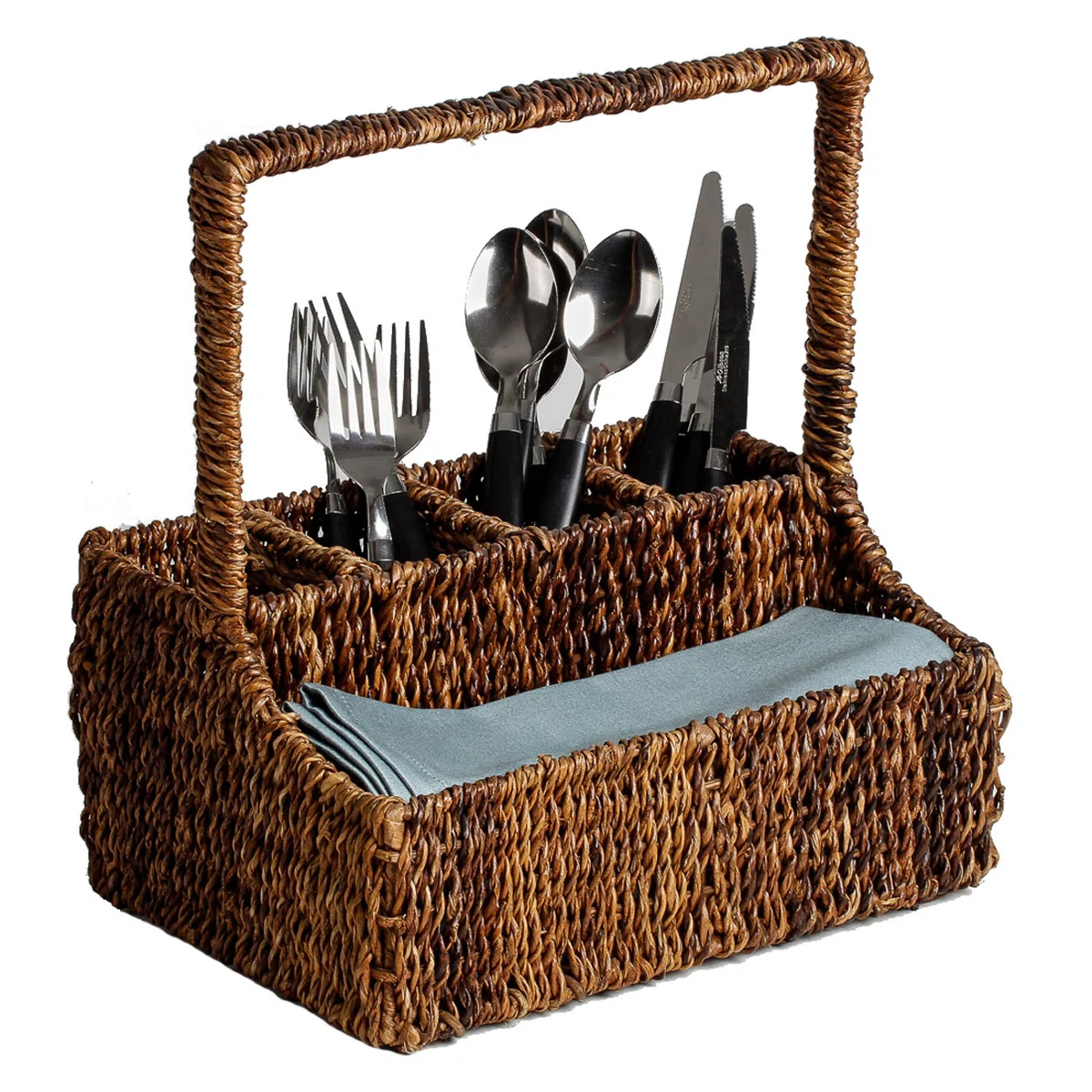 Lutie Abaca Rectangle Flatware Caddy | Wayfair North America