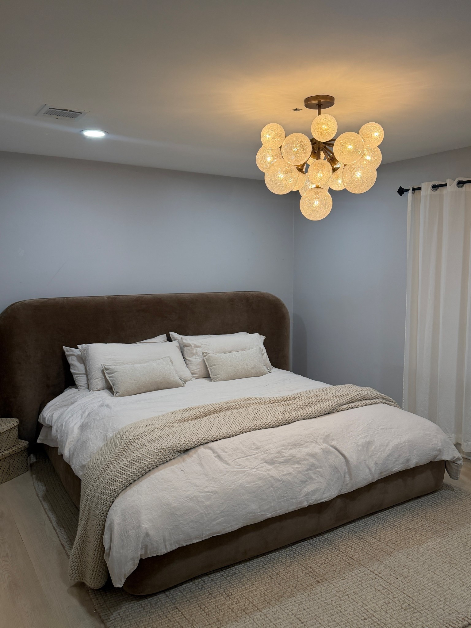 New bed create and barrel 🛏️ 
New bedding from Quince!
Chandelier from Arhaus!
Rug from pottery barn! Artificial intelligence

#LTKselfcare #LTKHome #LTKstorytime