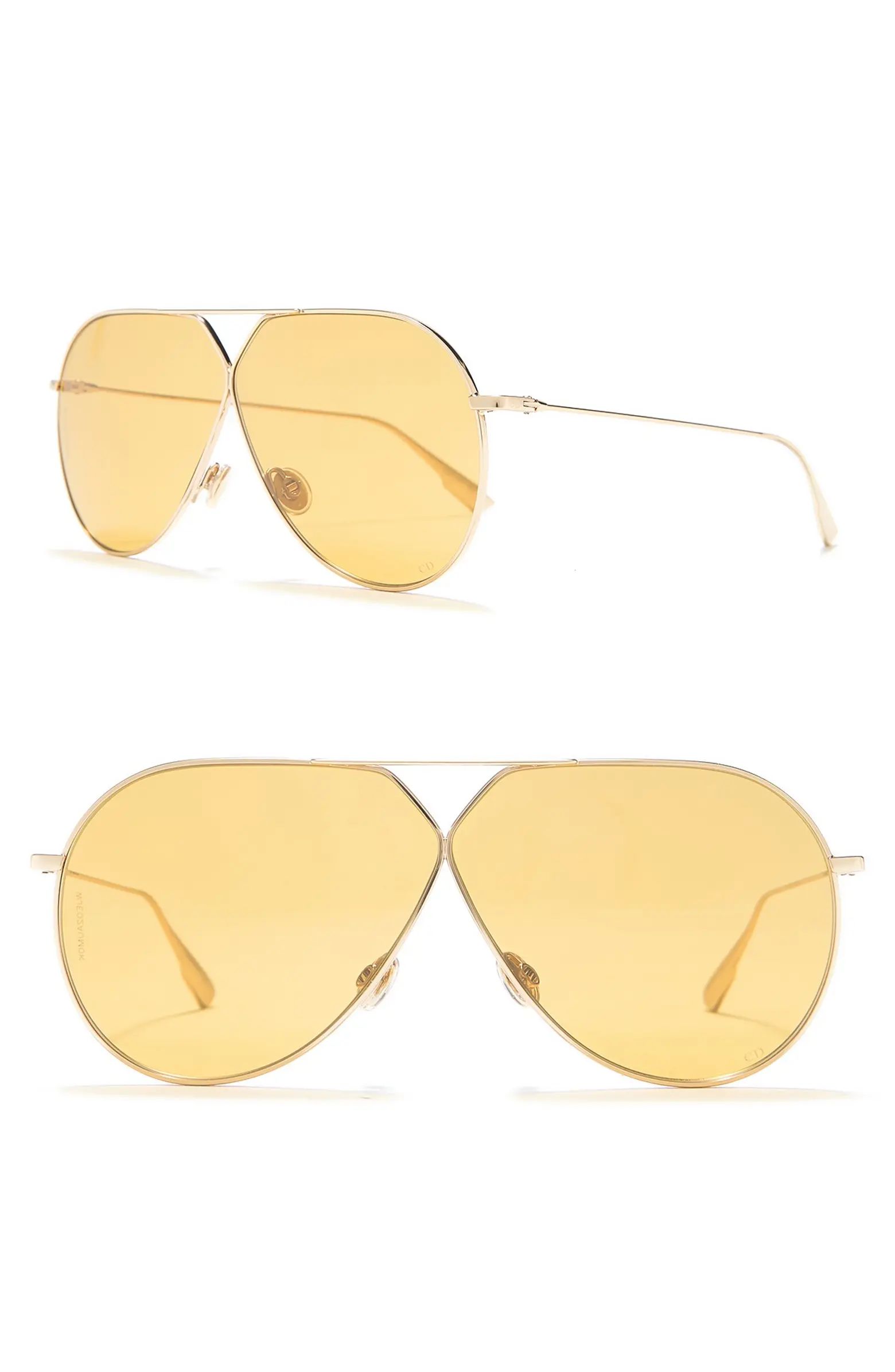 Christian Dior 65mm Aviator Sunglasses | Nordstrom Rack