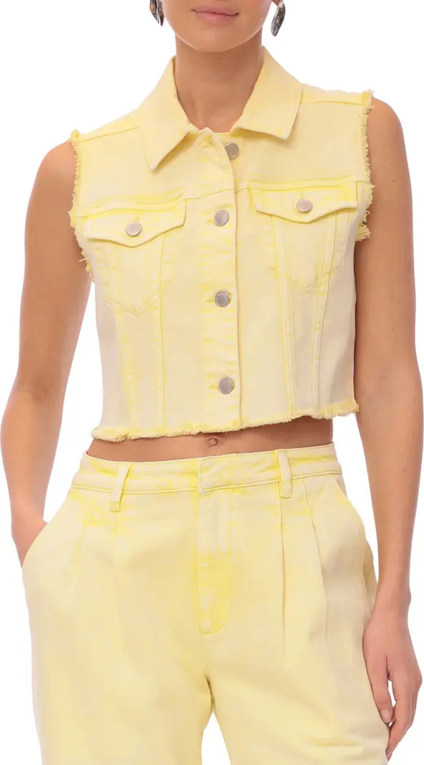 Avec Les Filles Frayed Crop Vest | Nordstromrack | Nordstrom Rack